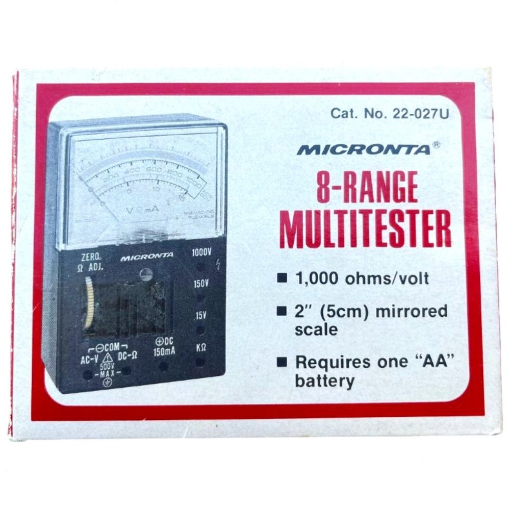 Vintage Micronta 8-Range Multitester 22-027U (1000 VOLT)